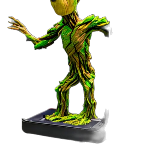 creature, tree, robot, staff transparent PNG cut-out