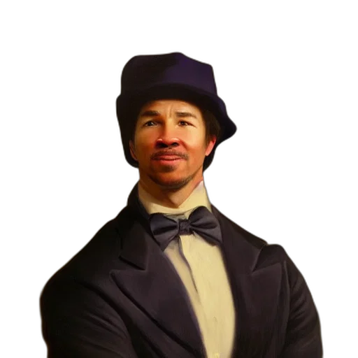 hat, staff, face, animal transparent PNG cut-out