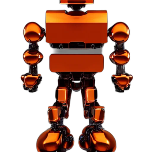 robot, staff, weapon, 3d render transparent PNG cut-out
