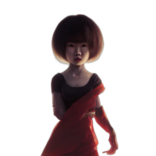 dress, face, hair, mask transparent PNG cut-out