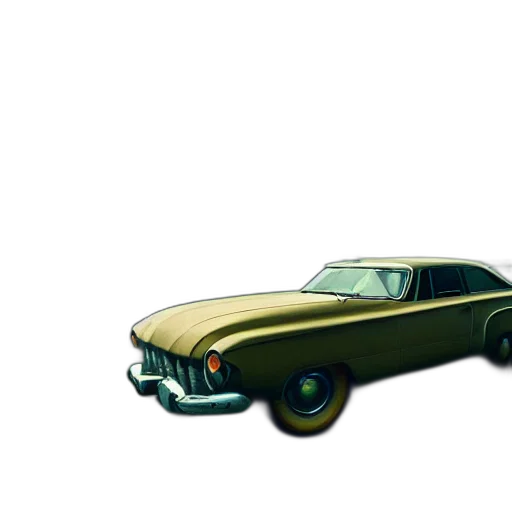 car, 3d render, concept art, photorealistic, watercolor, fallout, retro, futuristic transparent PNG cut-out