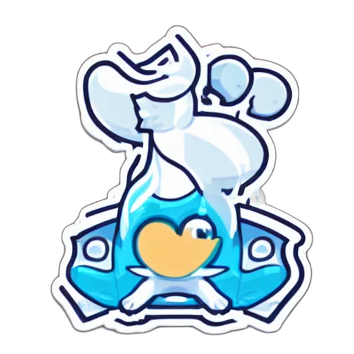 pixel art, concept art, blue, cute transparent PNG cut-out
