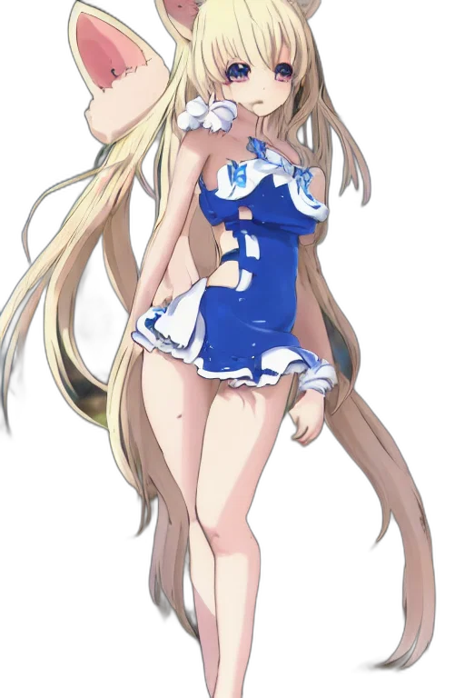 dress, staff, anime, concept art transparent PNG cut-out