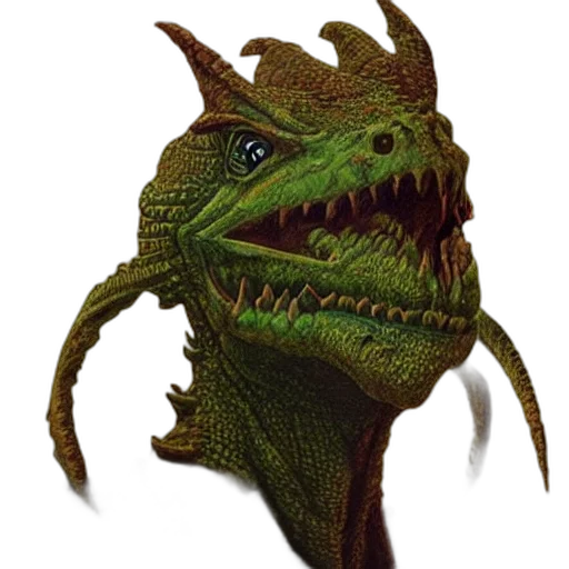 dragon, creature, staff, animal, concept art, fantasy art, photorealistic, 3d render transparent PNG cut-out