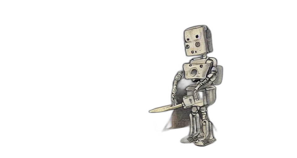 robot, 3d render, concept art, wearing transparent PNG cut-out