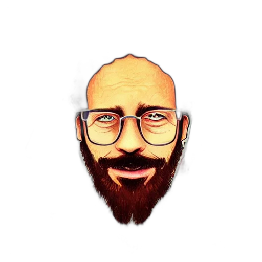 face, staff, cartoon, pixel art transparent PNG cut-out