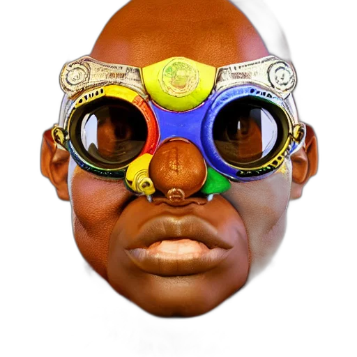 mask, face, robot, jewelry, 3d render, concept art, photorealistic, cyberpunk transparent PNG cut-out