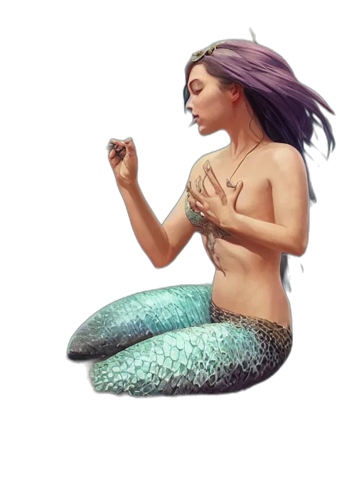 jewelry, creature, concept art, fantasy art, pixel art, photorealistic, underwater, pastel transparent PNG cut-out