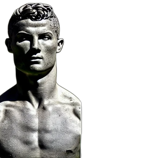 face, photorealistic, 3d render, ancient transparent PNG cut-out