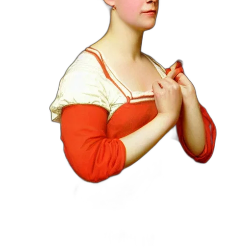 dress, staff, jewelry, face transparent PNG cut-out