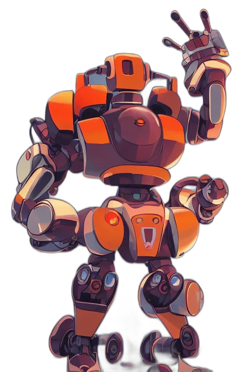 robot, weapon, concept art, 3d render, pixel art, watercolor, metabots, medabots transparent PNG cut-out
