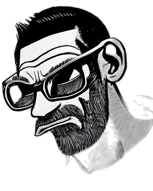 face, staff, cartoon, comic book art transparent PNG cut-out