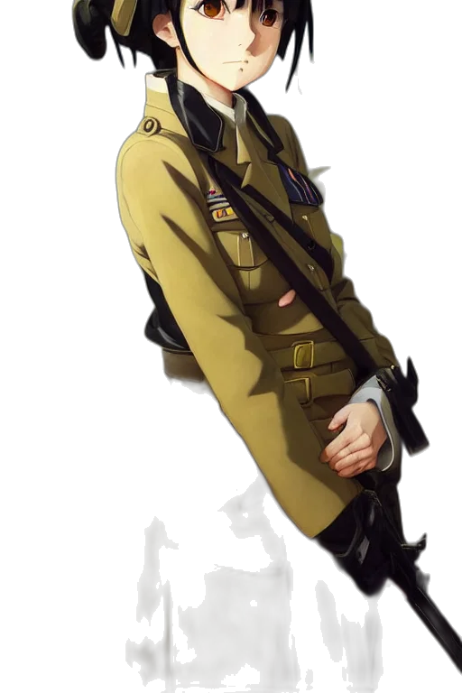 jacket, staff, face, weapon transparent PNG cut-out