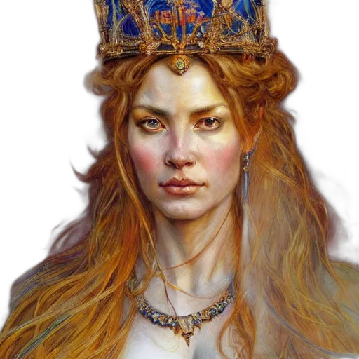 crown, jewelry, face, fantasy art transparent PNG cut-out
