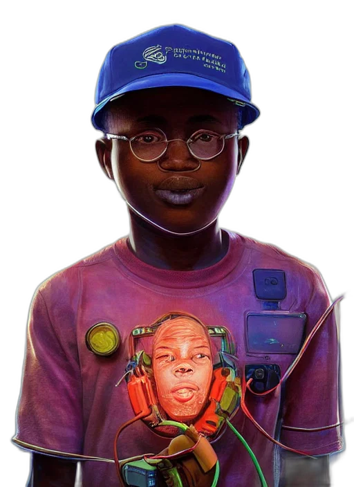 face, robot, jacket, mask, photorealistic, concept art, watercolor, cartoon transparent PNG cut-out