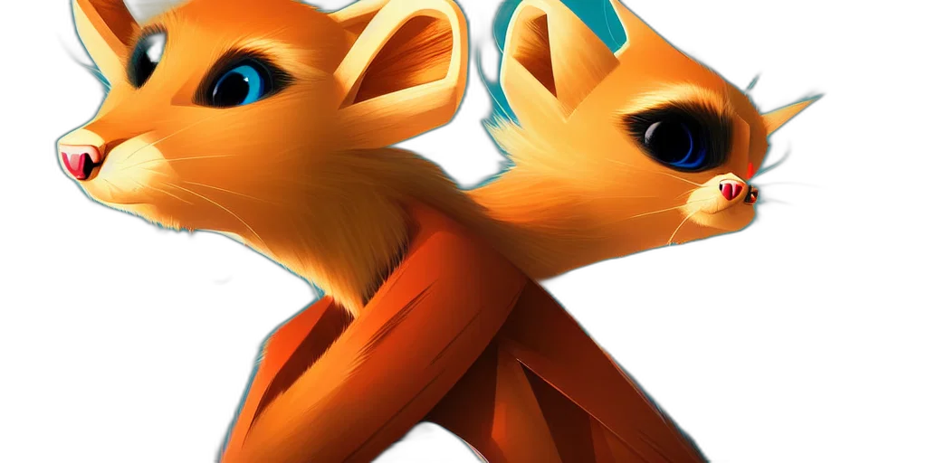 animal, mask, 3d render, concept art transparent PNG cut-out