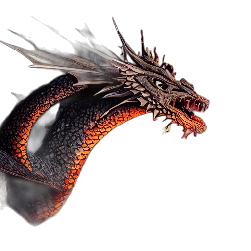 dragon, creature, animal, staff transparent PNG cut-out
