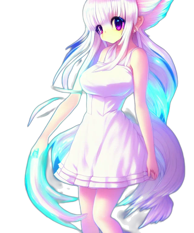 dress, staff, dragon, creature transparent PNG cut-out