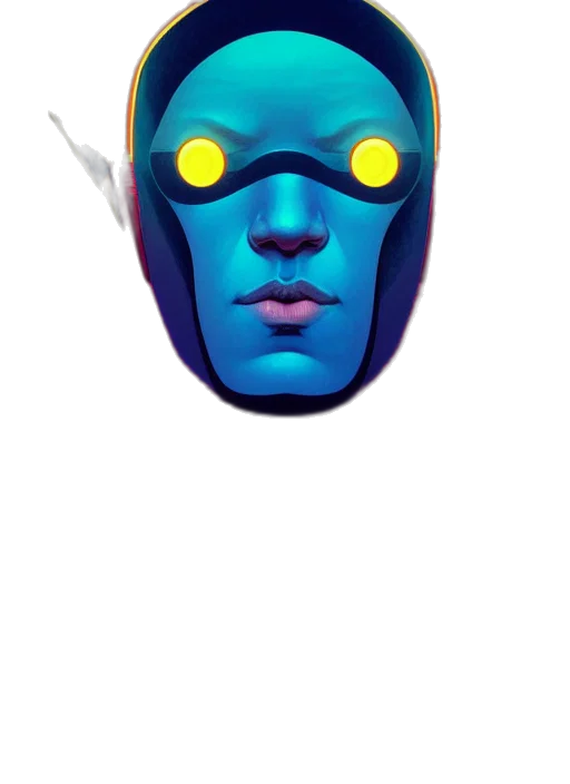 mask, face, robot, creature transparent PNG cut-out