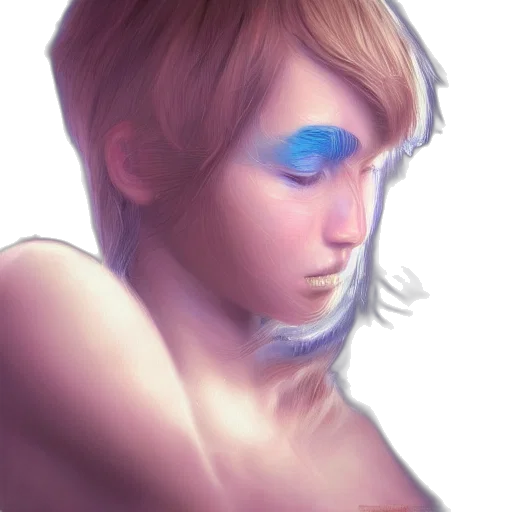face, mask, robot, creature, watercolor, fantasy art, photorealistic, oil painting transparent PNG cut-out
