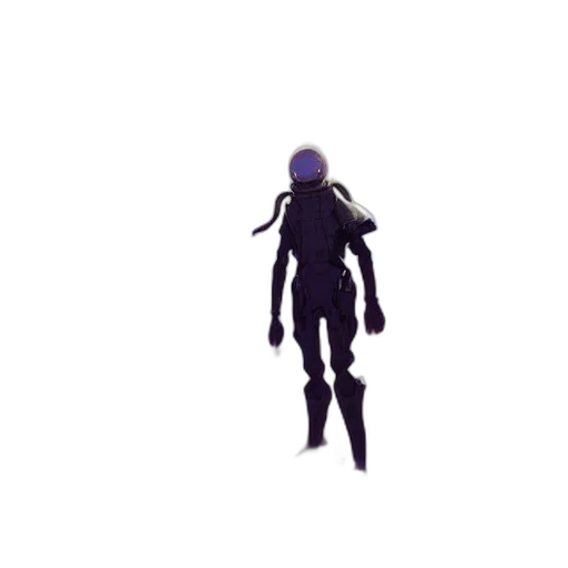 robot, creature, staff, weapon transparent PNG cut-out