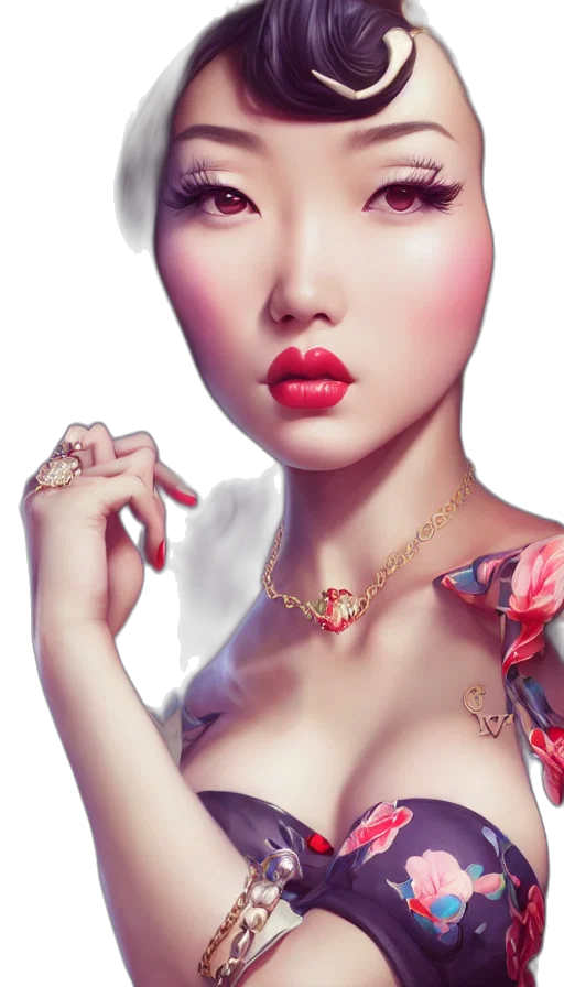 jewelry, photorealistic, fantasy art, oil painting transparent PNG cut-out