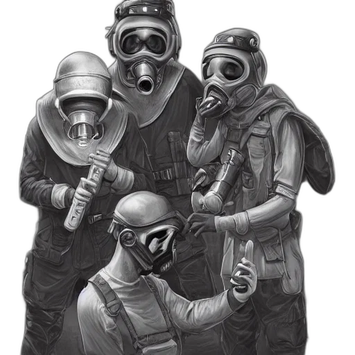 mask, staff, weapon, jacket transparent PNG cut-out
