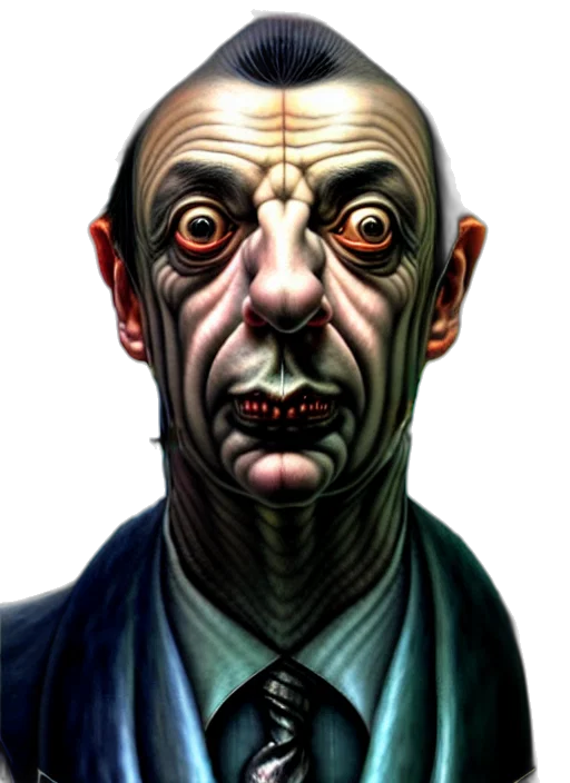 face, mask, staff, creature transparent PNG cut-out
