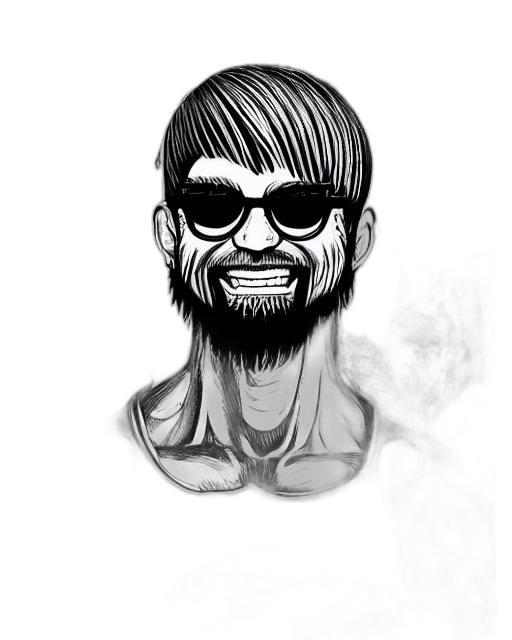 face, mask, cartoon, comic book art transparent PNG cut-out