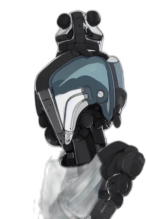 robot, mask, weapon, concept art transparent PNG cut-out