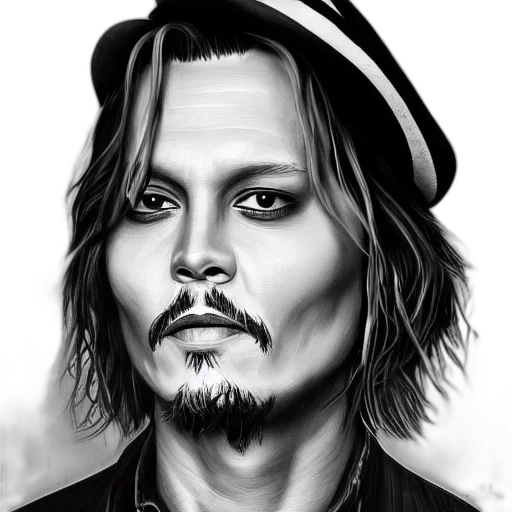 face, hat, photorealistic, cartoon, comic book art, pencil sketch, portrait, jonny transparent PNG cut-out