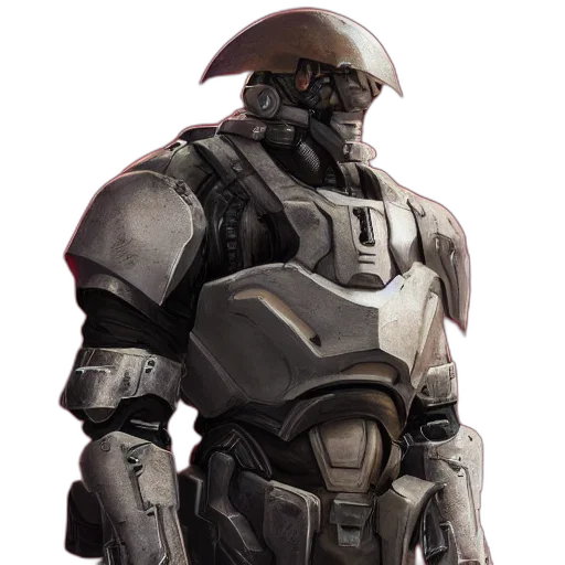 robot, face, weapon, mask, concept art, 3d render, fantasy art, cyberpunk transparent PNG cut-out
