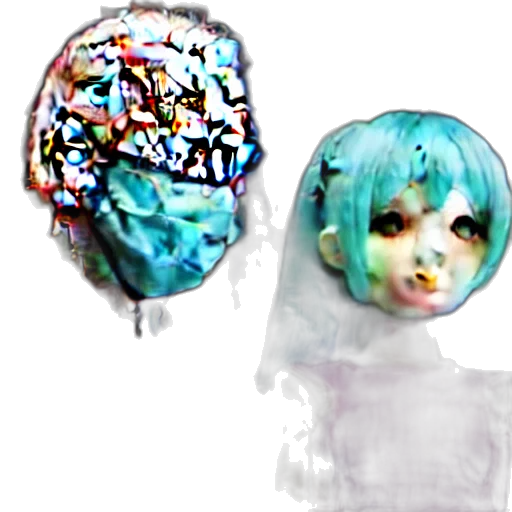 mask, face, robot, creature, 3d render, concept art, vaporwave, anime transparent PNG cut-out