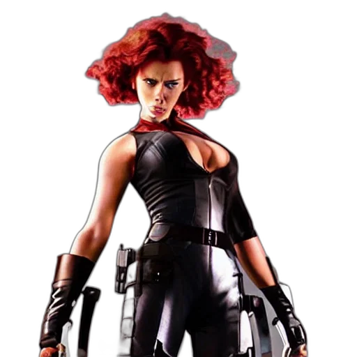 concept art, comic book art, cyberpunk, 3d render, scarlett, johansson, wolverine, men transparent PNG cut-out