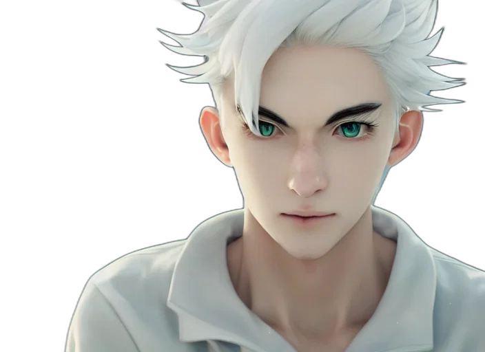 face, anime, fantasy art, concept art transparent PNG cut-out