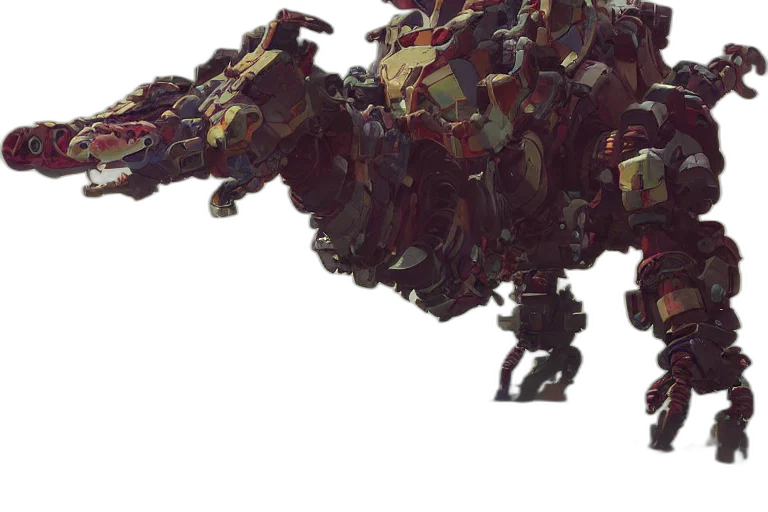 robot, dragon, animal, creature, 3d render, concept art, pixel art, photorealistic transparent PNG cut-out