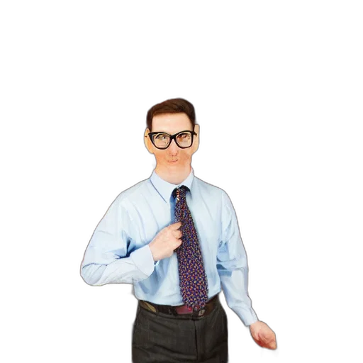 staff, jacket, face, robot transparent PNG cut-out