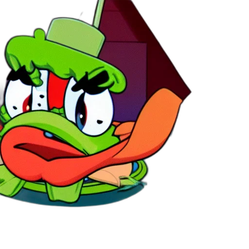 hat, crown, cartoon, concept art, 3d render, pixel art, krabs, eating transparent PNG cut-out