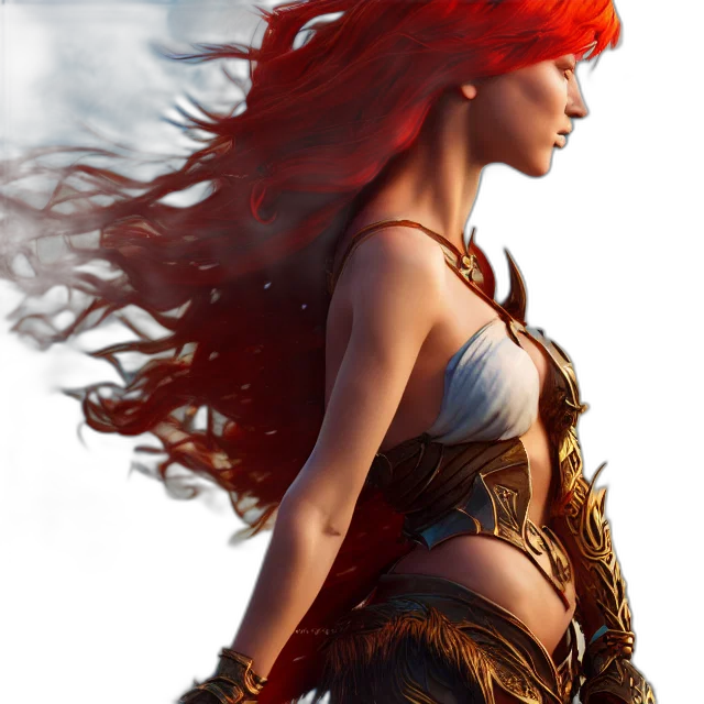 fantasy art, concept art, comic book art, photorealistic transparent PNG cut-out