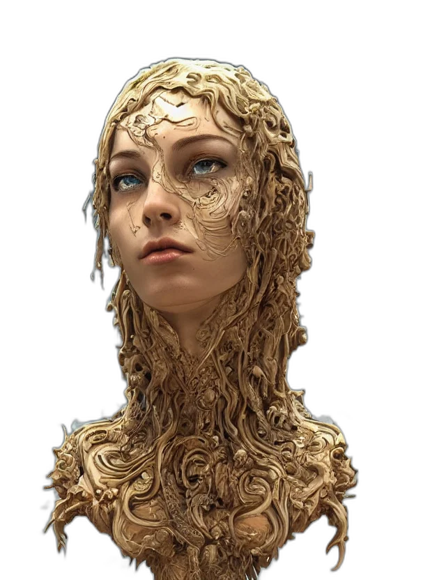 hair, mask, jewelry, face transparent PNG cut-out