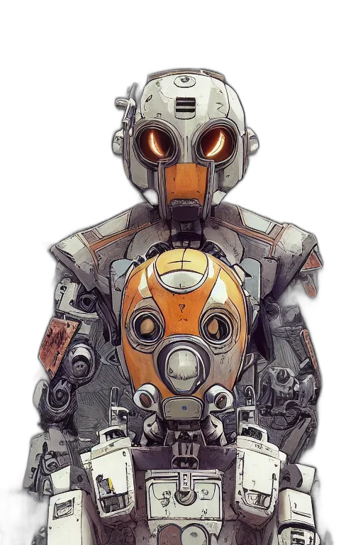 robot, mask, weapon, face transparent PNG cut-out
