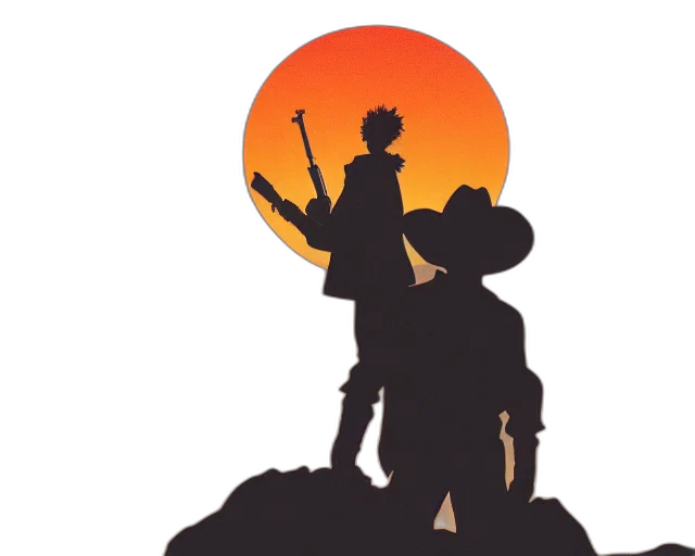 concept art, pixel art, fantasy art, sunset transparent PNG cut-out