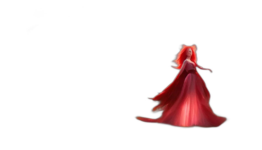 dress, crown, creature, hair transparent PNG cut-out