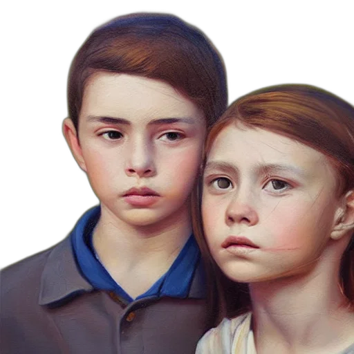 face, photorealistic, oil painting, concept art, 3d render, snow, forest, city street transparent PNG cut-out