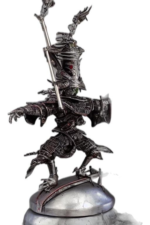 robot, staff, dragon, creature, concept art, fantasy art, 3d render, metal transparent PNG cut-out