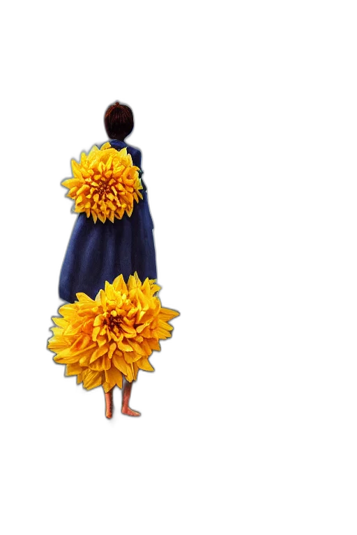 dress, flower, jacket, crown, 3d render, concept art, photorealistic, pixel art transparent PNG cut-out