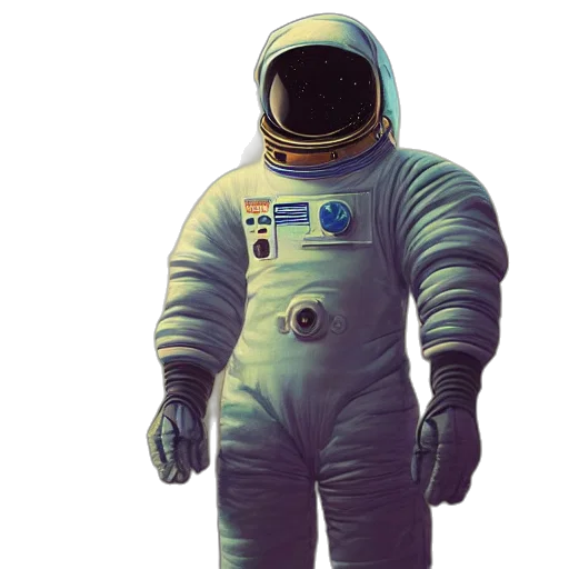 robot, jacket, creature, staff transparent PNG cut-out