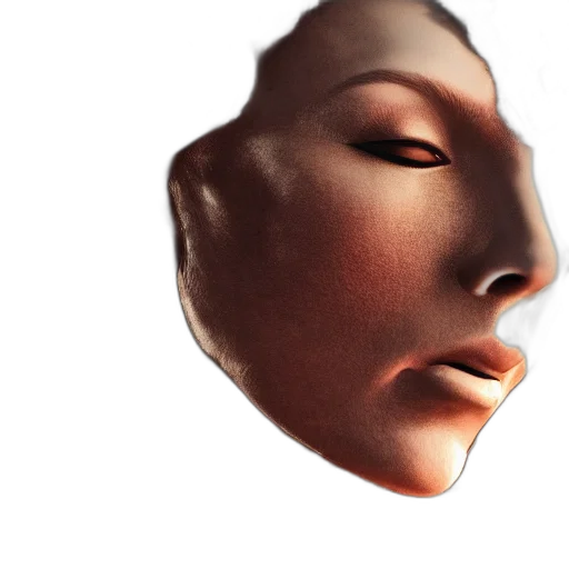 mask, face, crown, robot, photorealistic, 3d render, oil painting, concept art transparent PNG cut-out