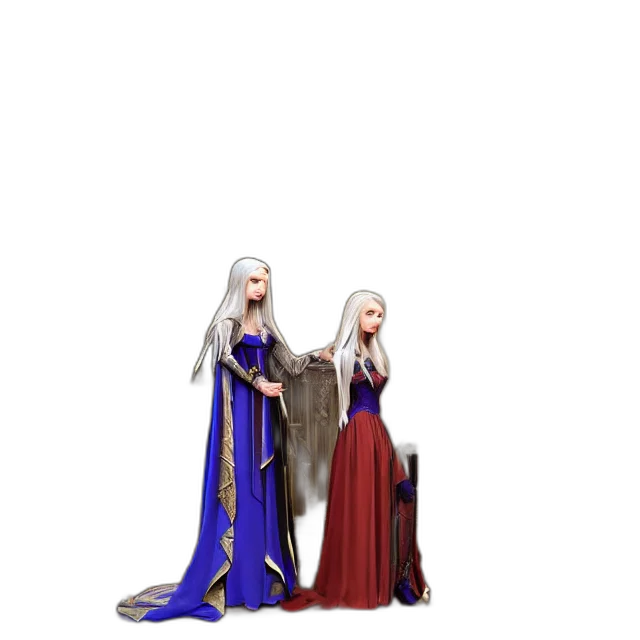 dress, fantasy art, concept art, 3d render, pixel art, snow, elf, queen transparent PNG cut-out