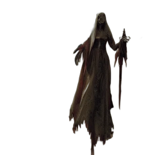 creature, staff, dress, mask transparent PNG cut-out